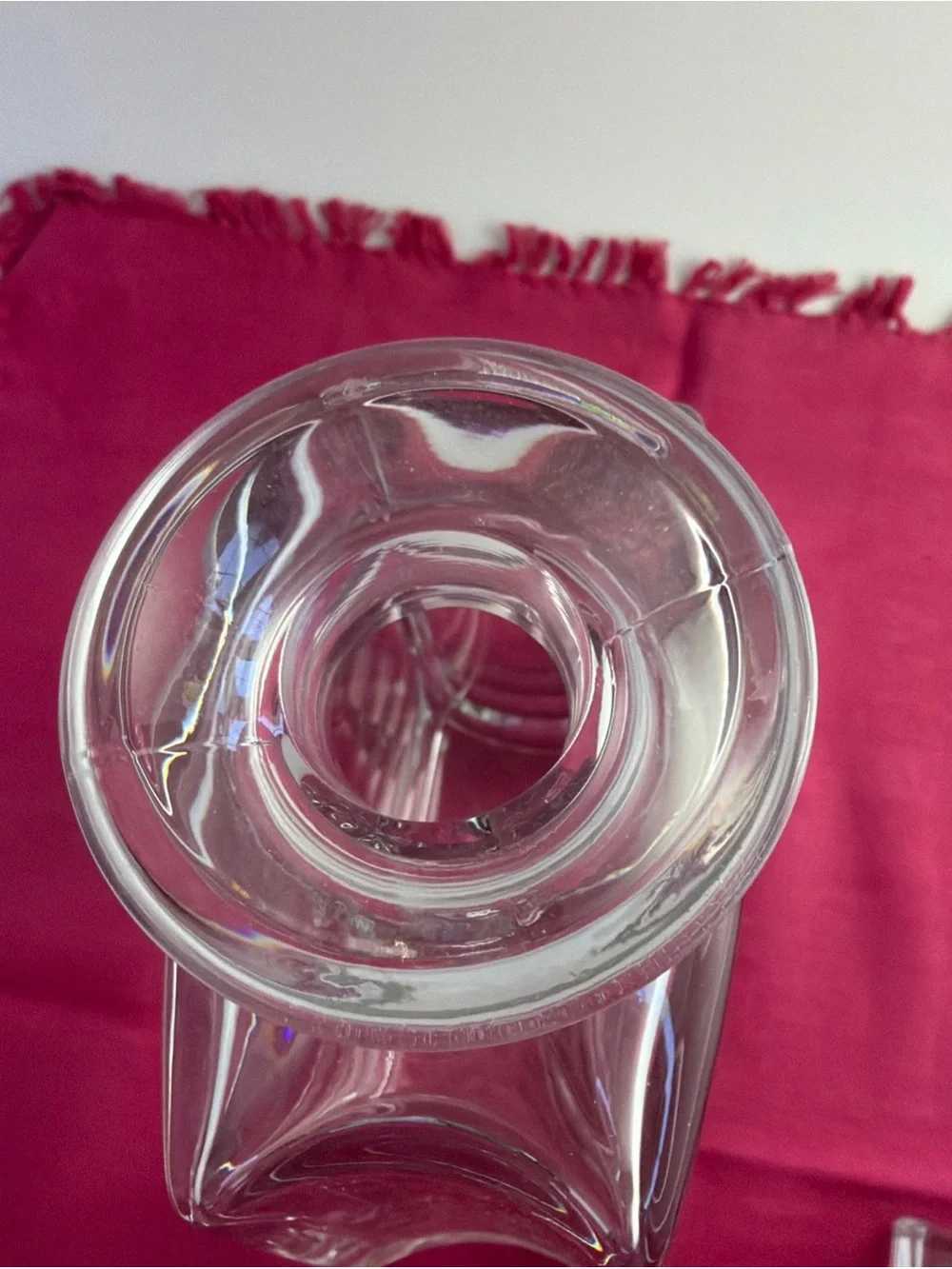 Crystal Decanter with Stopper Heavy 10.75” tall Modern